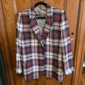 Vintage Wool & Silk Holiday Blazer, Tailored To Fit A Women's XL/14/16